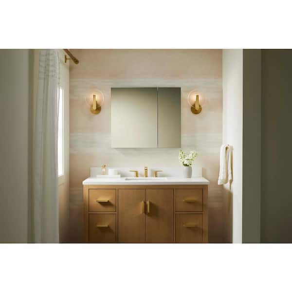 Embark Slim 30 in. W x 26 in. H Rectangular Two-Door Medicine Cabinet with Mirror