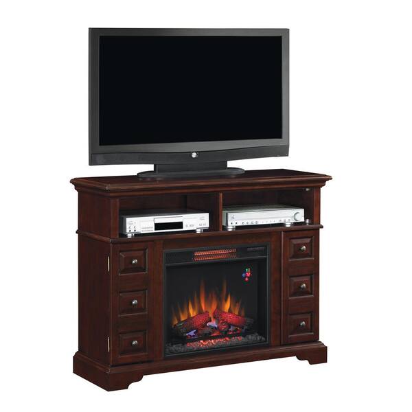 Classic Flame Bellbrook 48 in. Media Console Electric Fireplace in Summer Cherry