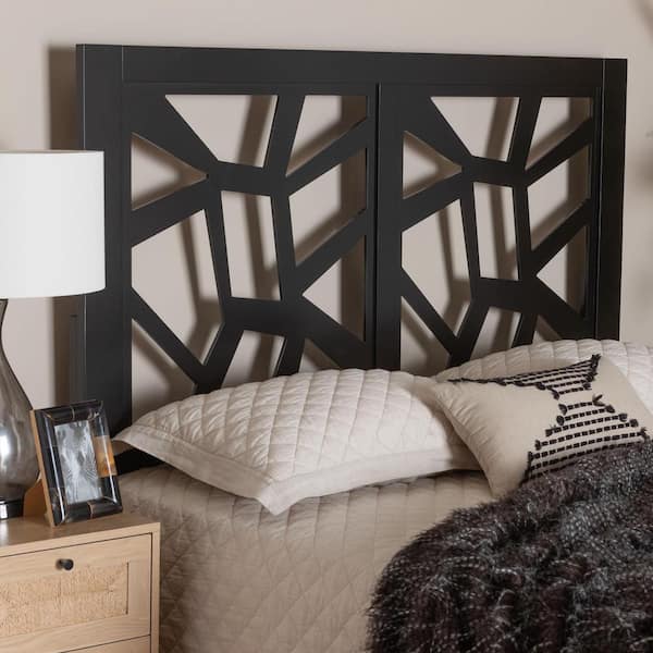 Baxton Studio Accorsa Espresso Brown King Panel Headboard