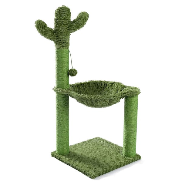 ATENGNES 33 in. Cactus Hammock Cat Tree Scratcher