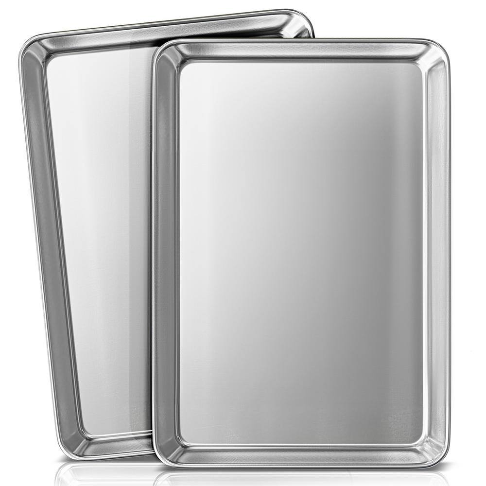 WEZVIX Large Baking Sheet Stainless Steel Cookie Sheet Half Sheet Oven Tray Baking Pan Rectangle Size:19.6 x 13.5 x 1.2 Inches, Rust Free & Less