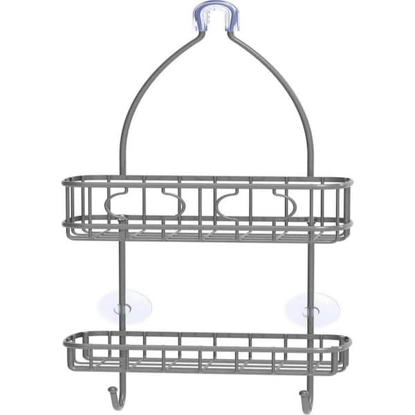 Dracelo Silver Hanging Shower Caddy, Over Head Shower Caddy