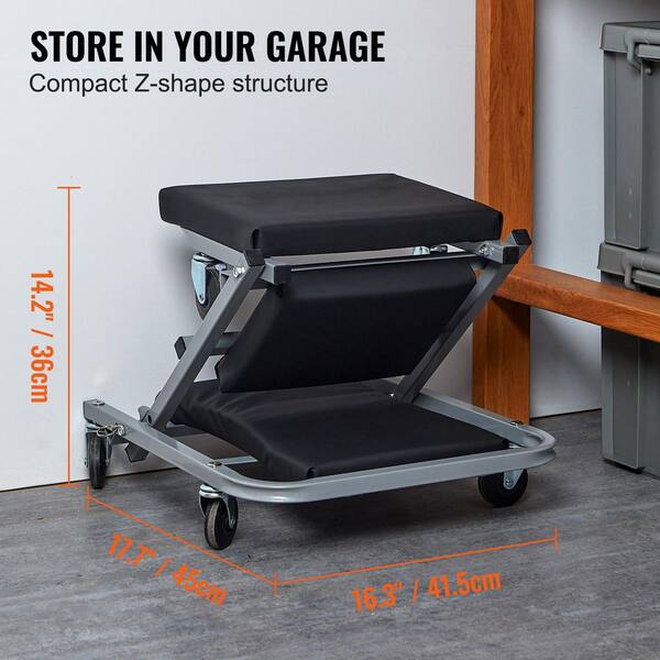 SKYSHALO 300 lbs. Capacity Z-Creeper Seat, 2-in-1 Rolling