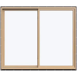 71.3125 in. x 59.5625 in. W-5500 Left-Hand Sliding Wood Clad Window