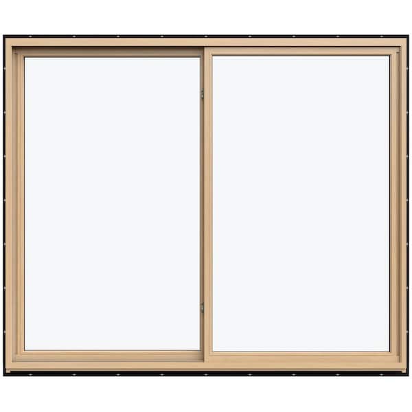71.3125 in. x 59.5625 in. W-5500 Left-Hand Sliding Wood Clad Window