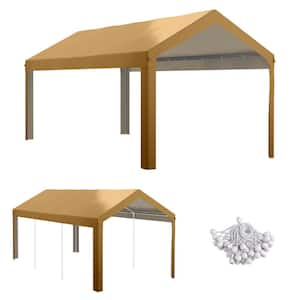 10 ft. x 20 ft. PE Beige Carport Replacement Top