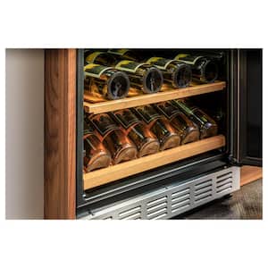 Profile 23.5 in. 52-Bottle and 155-Can Beverage Cooler in Stainless Steel