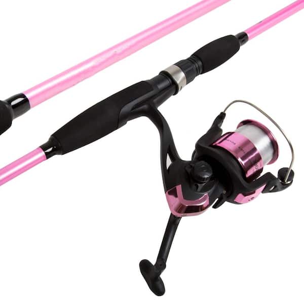 Fiberglass Fishing Rod and Reel Combo - Portable 2-Piece 65 in. Pole with Size  20 Spinning Reel 619432IJI - The Home Depot