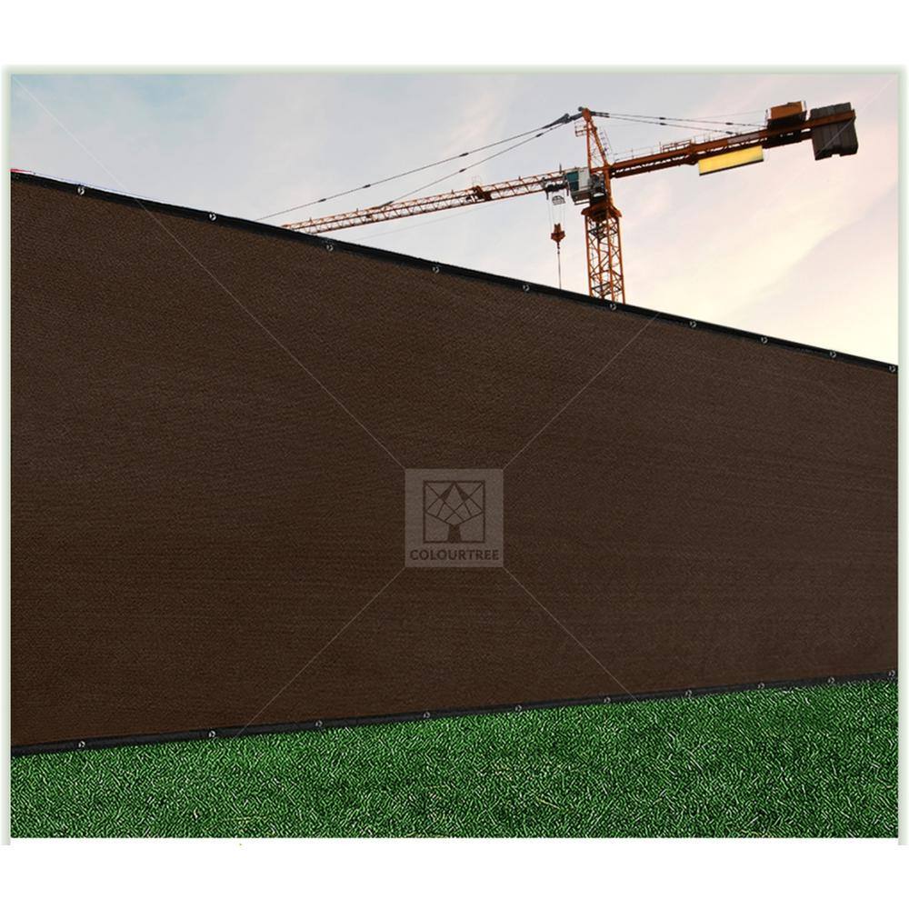 6' x 12' Brown High-Density Polyethylene Privacy Fence Screen