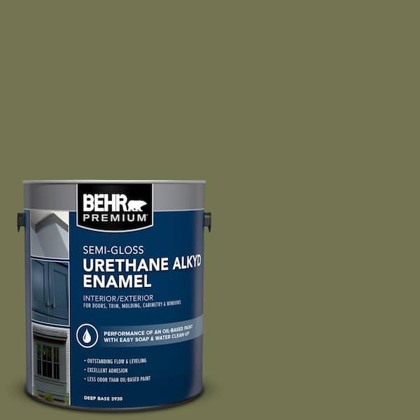 BEHR PREMIUM 1 gal. #S360-6 Secret Meadow Urethane Alkyd Semi-Gloss Enamel Interior/Exterior Paint