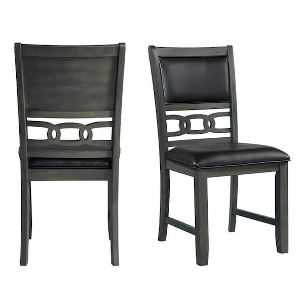 Picket House Furnishings Taylor Gray Faux Leather Open Back Dining Chair (Set of 2)