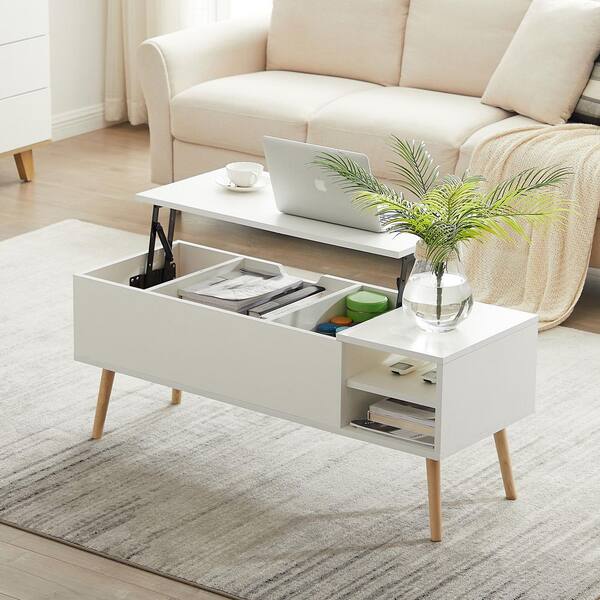 matte white coffee table