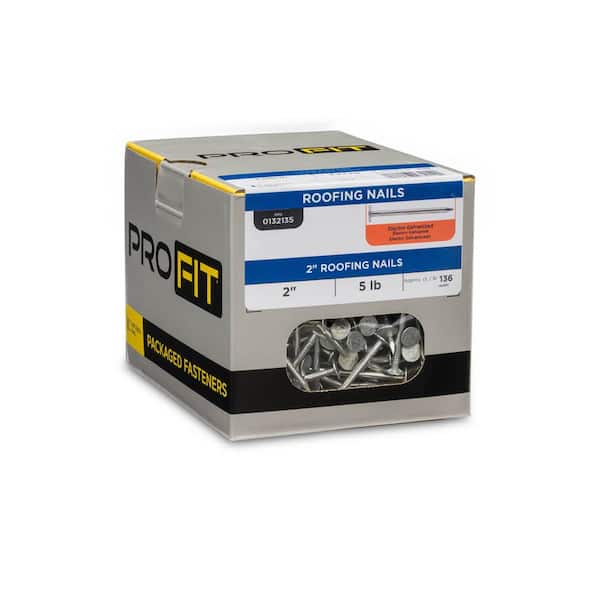 2 in. Electro-Galvanized Roofing Nails - 5 lbs./Box
