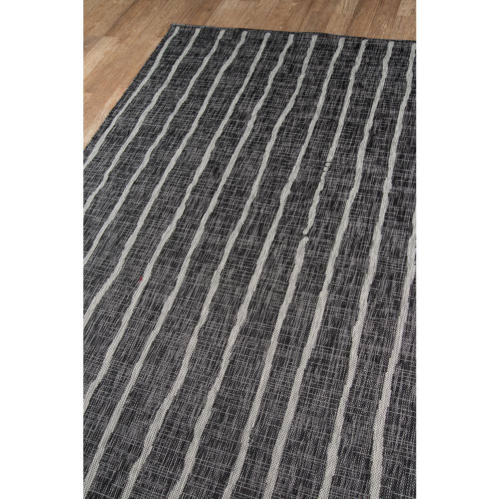 Charcoal Abstract Synthetic 6'7" x 9'6" Easy-Care Rug