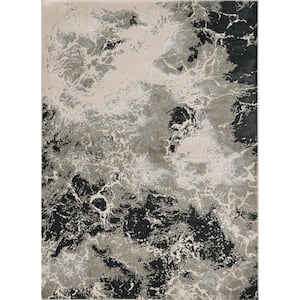 Clara Silver 8 ft. x 10 ft. Ombre Glam Area Rug