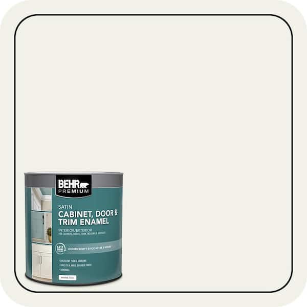 1 qt. #PPU18-07 Falling Snow Satin Enamel Interior/Exterior Cabinet, Door & Trim Paint