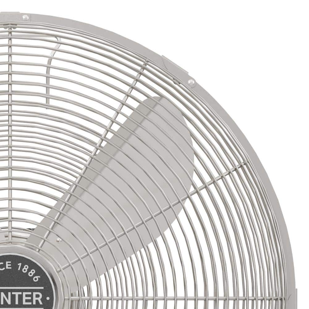 Hunter 48" Brushed Nickel Metal Oscillating Pedestal Fan