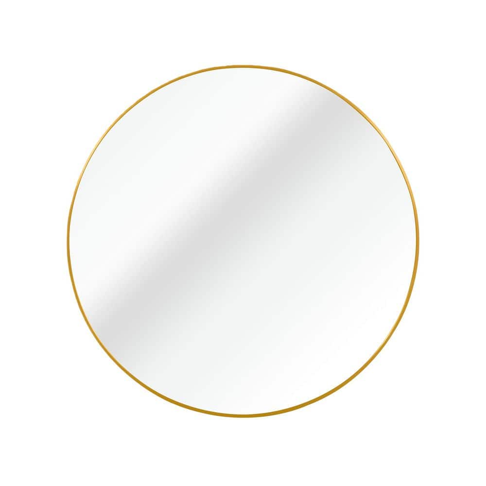 36 in. W x 36 in. H Round Metal Framed Wall Bathroom Vanity Mirror in Gold price history on PriceWatchPro
