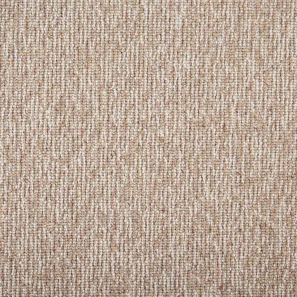 Natural Harmony 6 in. x 6 in. Loop Carpet Sample - Tidal Tweed - Color Sandstone