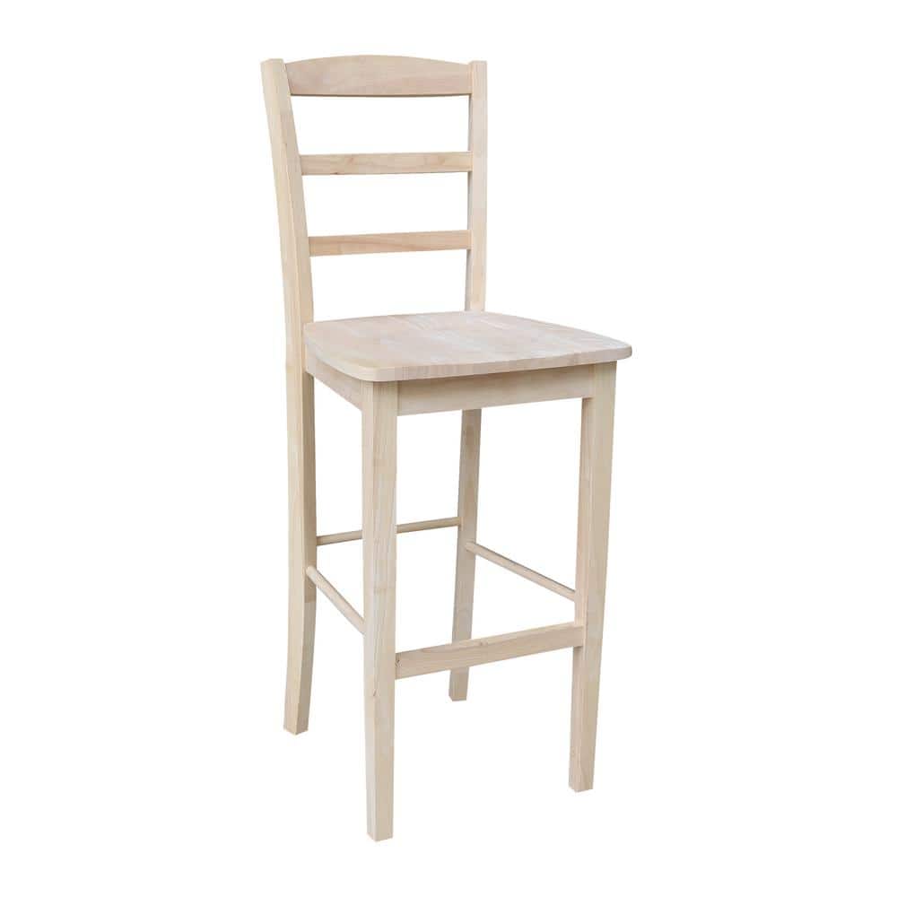 Madrid 30-Inch Unfinished Parawood Bar Stool