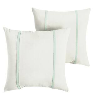 Outdoor Set of 2, Cotton Cover Down Alternative Decorative Throw Pillow  Insert, Square, 20 in. x 20 in. B073TFN973 - The Home Depot