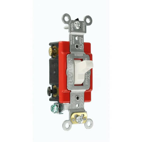 20 Amp Industrial Grade Heavy Duty 4-Way Toggle Switch, White 1224-2W