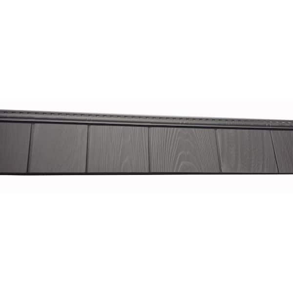 Grayne 6-1/2 in. x 60-1/2 in. Cape Grey Engineered Rigid PVC Shingle Panel 5 in. Exposure (24 per Box)