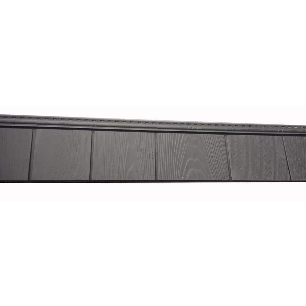 6-1/2 in. x 60-1/2 in. Cape Grey Engineered Rigid PVC Shingle Panel 5 in. Exposure (24 per Box)