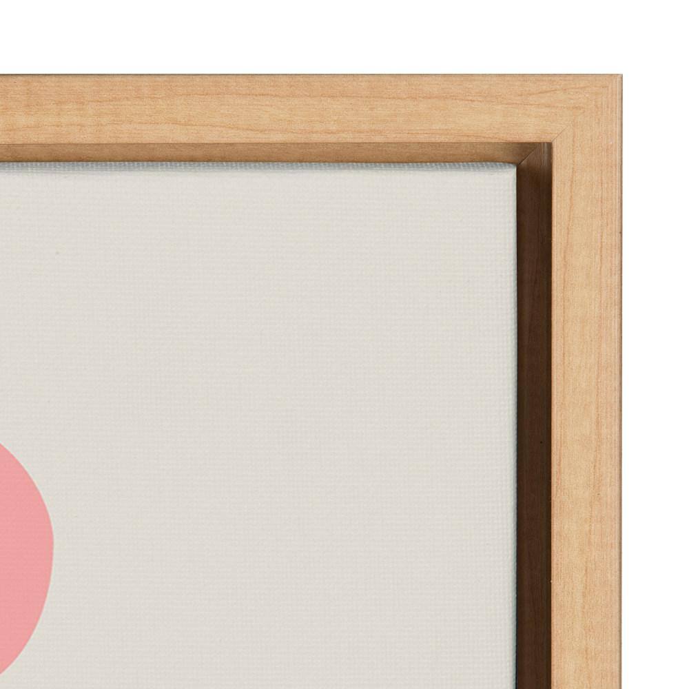 Colorful Dancing Horses Canvas Print with Natural Frame
