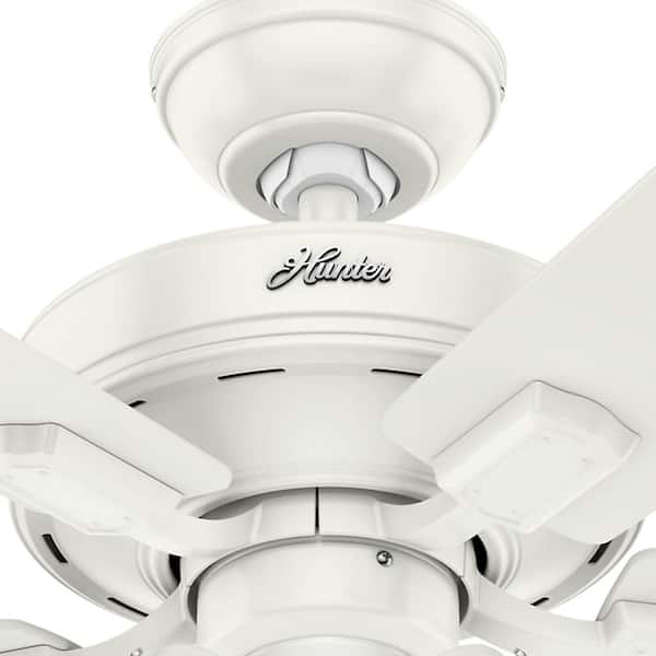 Hunter - Crestfield 52 in. LED Indoor Fresh White Ceiling Fan with 3-Light Kit