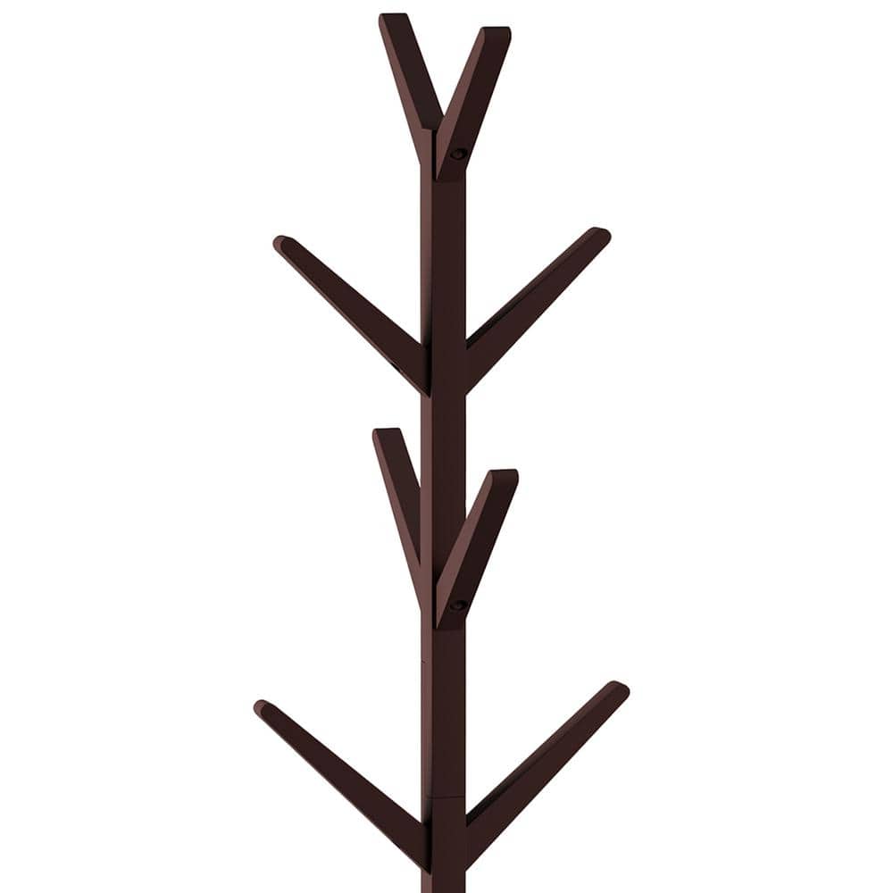 Lavish Home Freestanding 8-arm Coat Rack Stand with Modern Finish, Espresso