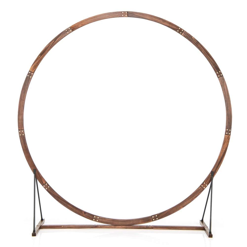 Round Wooden Wedding Arch Arbor Backdrop Stand for Ceremony, Reception and Event Decoration price history on PriceWatchPro