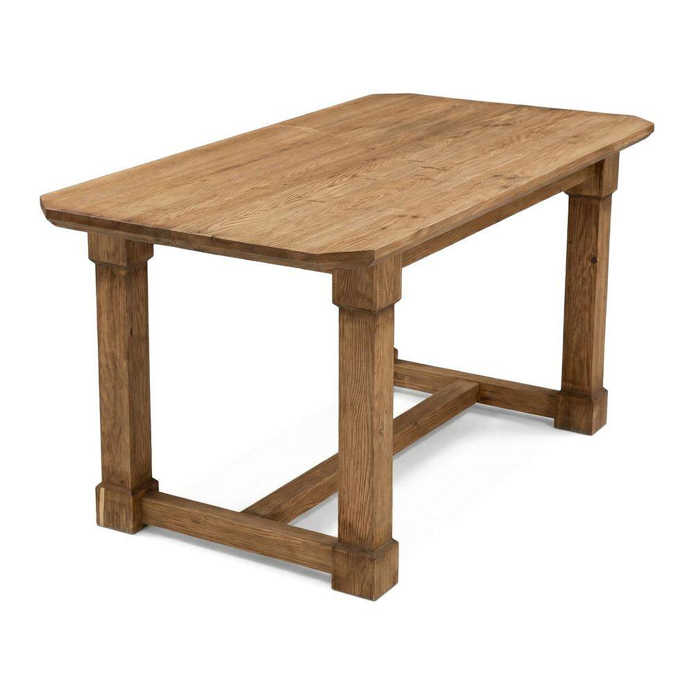 Roesler Brown Solid Wood 63 in. 4 Legs Dining Table Seats 6 People, Farmhouse Kitchen Table for Dining Room price history on PriceWatchPro