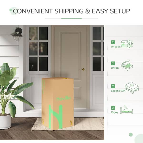 Queen Medium Gel Memory Foam 12 in. Mattress Bed-in-a-Box Mattresses, Cooling and Skin-friendly