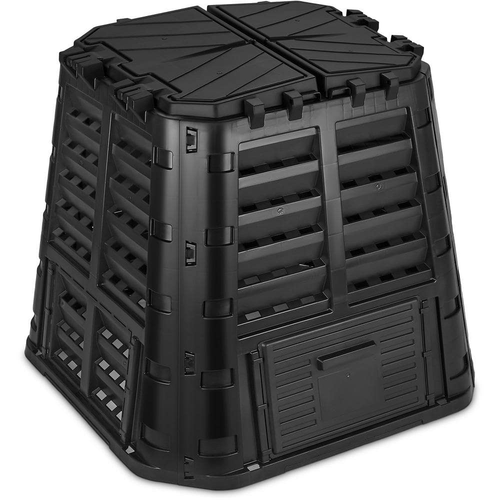 DF OMER 110 Gal. (420 l) Large Compost Bin -Easy Assembly, Lightweight Garden Composter Bin Made from Recycled Plastic,