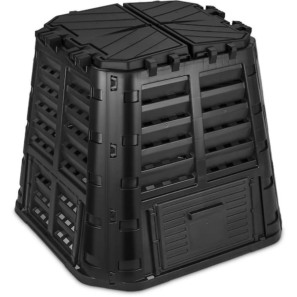 DF OMER 110 Gal. (420 l) Large Compost Bin -Easy Assembly, Lightweight Garden Composter Bin Made from Recycled Plastic,