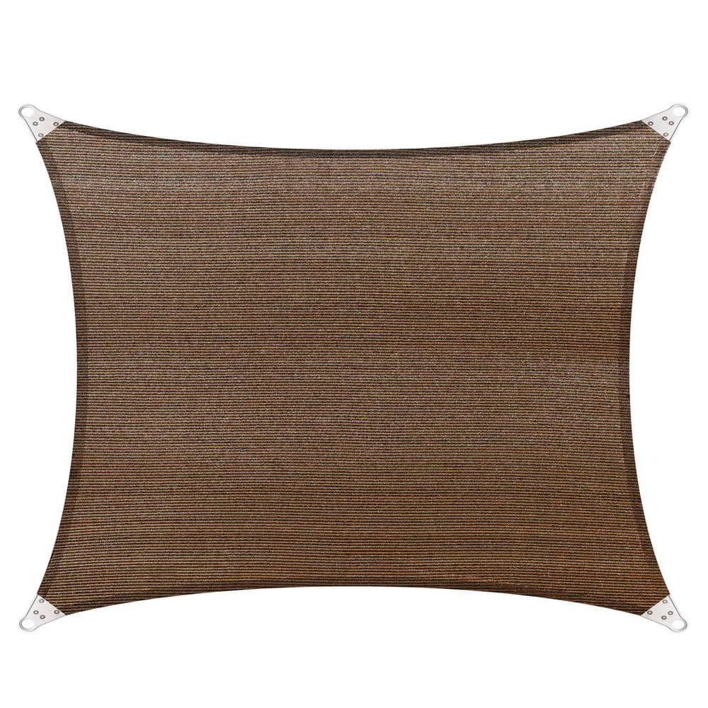 Brown Reinforced HDPE 8' x 12' Rectangle Shade Sail