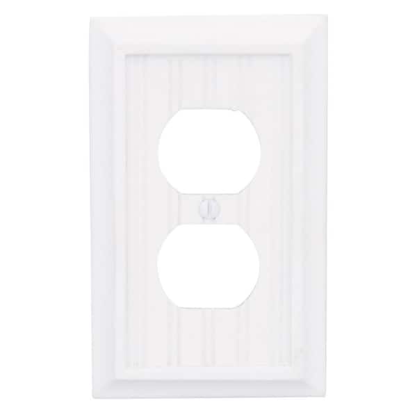 Cottage 1 Gang Duplex Composite Wall Plate - White (2-Pack)