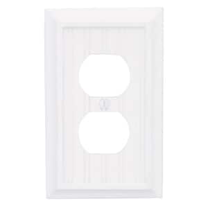 Cottage 1 Gang Duplex Composite Wall Plate - White