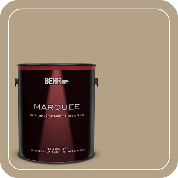 BEHR MARQUEE 1 gal. #PPU8-07 Chamois Tan Flat Exterior Paint & Primer