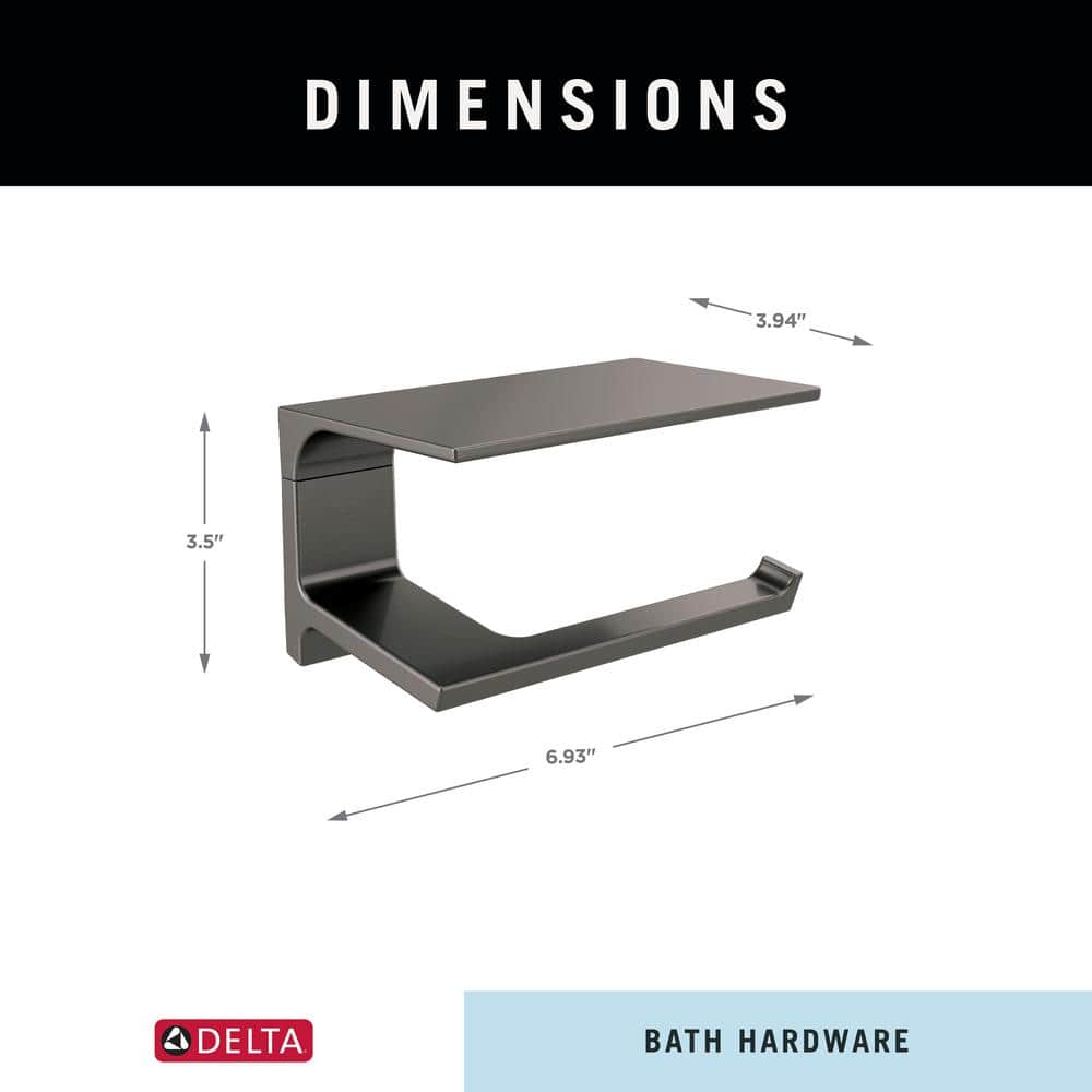 Modern Black Stainless Steel Wall Mount Toilet Paper Holder