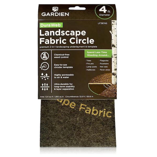 4 ft. Dura Web Ultimate Weed Barrier Landscape Fabric Circle