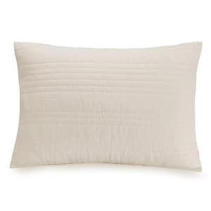 Atmosphere Double Gauze Cotton Ivory Standard Pillow Sham Pair