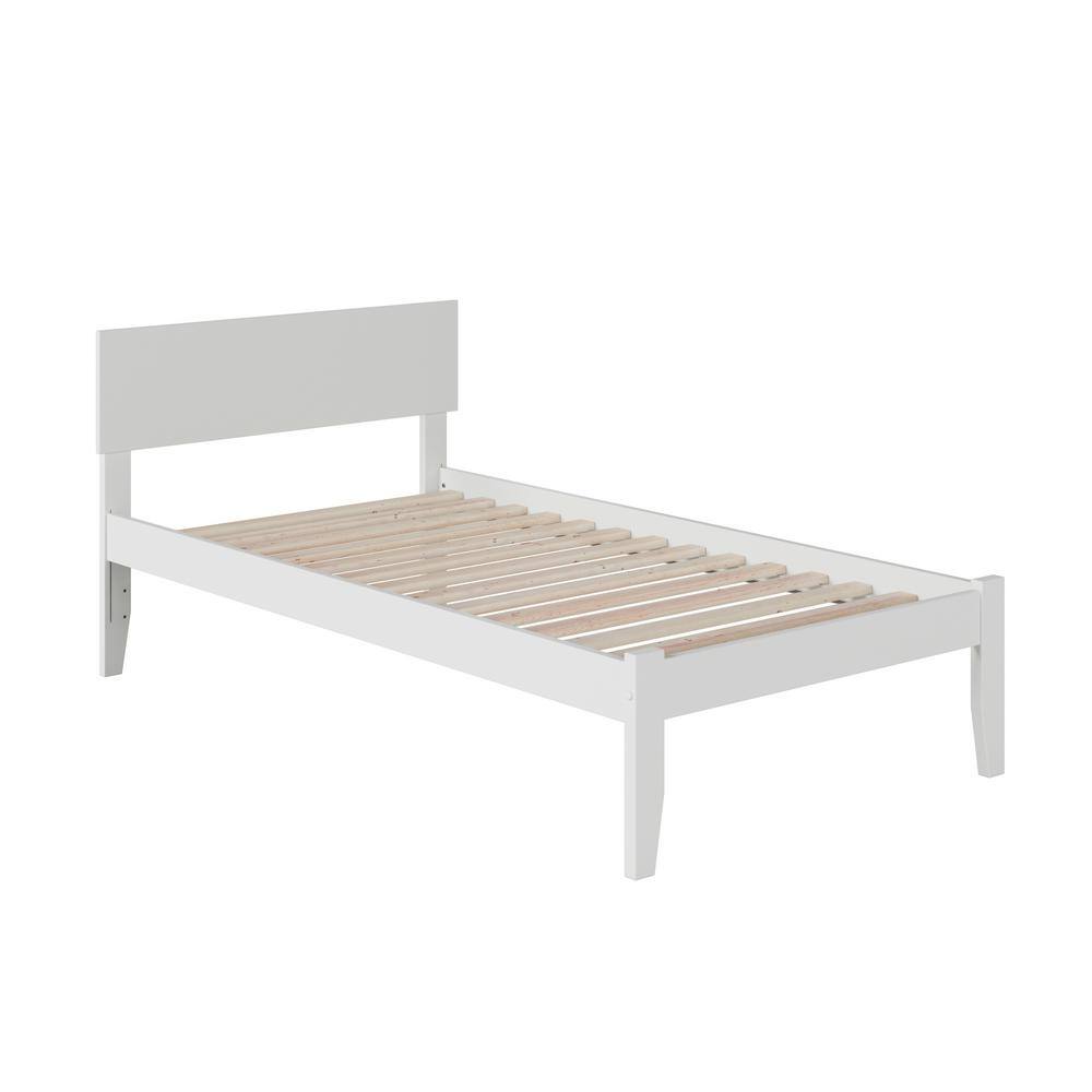 Orlando White Twin XL Panel Platform Bed with Storage