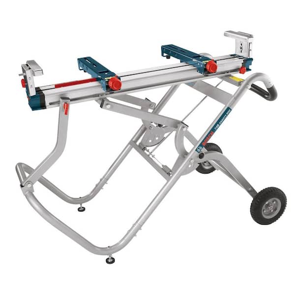 Bosch - 15 Amp 12 in. Corded Dual-Bevel Sliding Glide Miter Saw Combo Kit with Bonus Gravity Rise Wheeled Miter Saw Stand