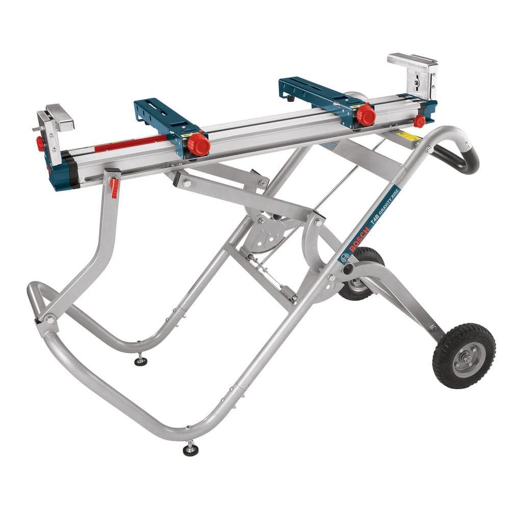 Bosch Portable Folding Gravity Rise Miter Saw Stand with Wheels -  T4B