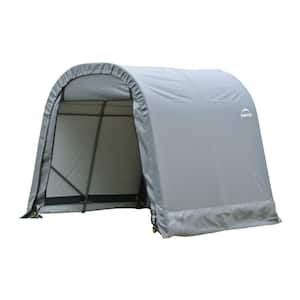 ShelterCoat 8 ft. x 12 ft. Wind and Snow Rated Garage Round Gray STD