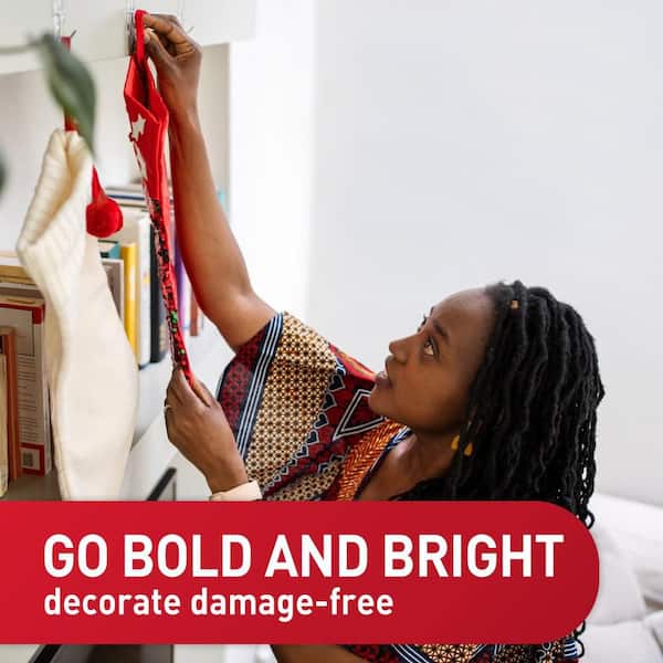 2 lb. Medium Clear Wire Hooks Value Pack (6 Hooks, 8 Strips)