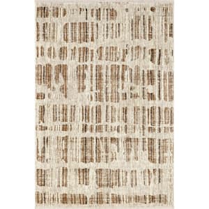 Prabal Gurung Lafayette Abstract Striped Area Rug Beige 8 ft. x 10 ft. Area Rug