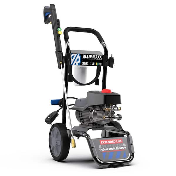 BM3300 3300 PSI, 1.3 GPM, Cold Water Electric Pressure Washer, 2 Wheel Cart, Induction Motor